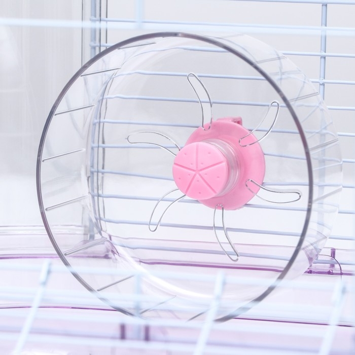 Клетка для грызунов с наполнением, 32 х 21 х 25 см, розовая Клетка для грызунов с наполнением, 32 х 21 х 25 см, розовая