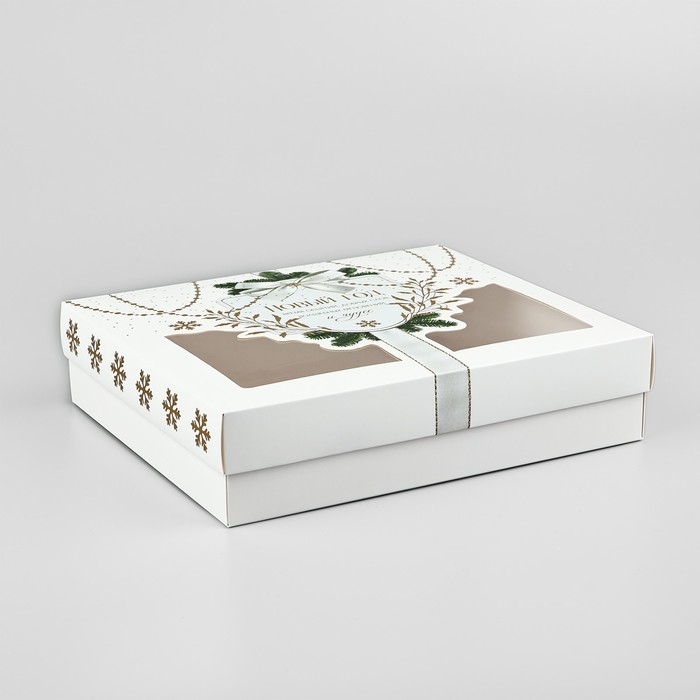 Коробка подарочная новогодняя складная «Новый год - время обьятий», 23.5 х 20.5 х 5.5 см, Новый год Коробка подарочная новогодняя складная «Новый год - время обьятий», 23.5 х 20.5 х 5.5 см, Новый год