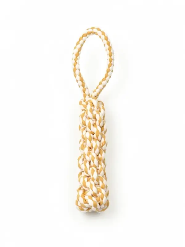 Игрушка для собак канатная, до 23 см, до 55 г, плетеная с ручкой