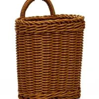 Корзина пластик 15 х 18 х 12 см, ручка 10 см коричневый