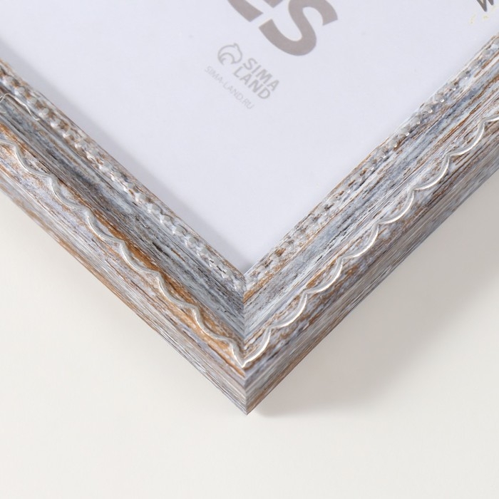 Фоторамка пластик Фоторамка пластик "Стиль морозное серебро" 21х30 см, морозное серебро