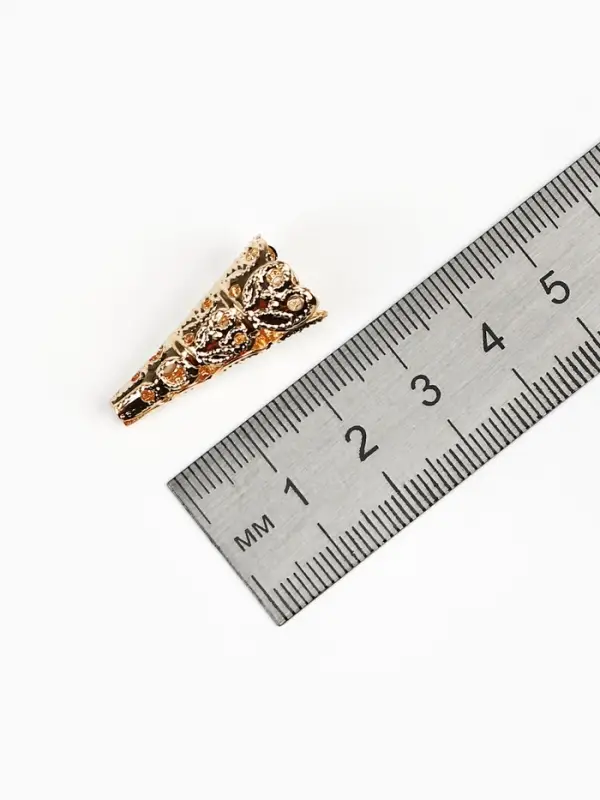 Шапочки для бусин (набор 10 шт.), СМ-103-1, 23&times;14 мм, цвет золото