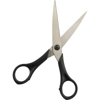 Ножницы Крамет 160мм Soft touch с симметричными ручками, черные Н-088