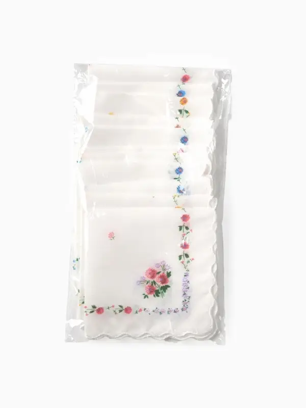 Платки носовые женские Экономь и Я  Платки носовые женские Экономь и Я "Полянка" 30*30 см, (набор 12 шт), рис. МИКС,100% пэ