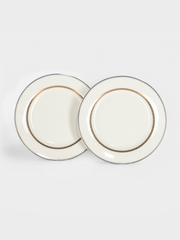 Тарелки WY Grace, d=20.5 см, набор 2 шт., фарфор, белые