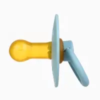 Соски-пустышки, от 0 мес., латекс, классические, в контейнере, набор из 2 шт., серо-синий/серый, M&B