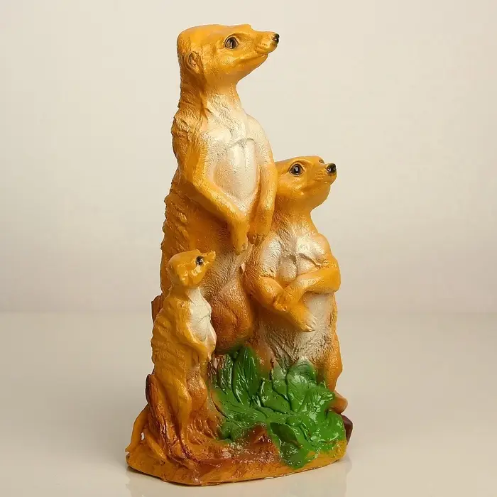 Садовая фигура из гипса &laquo;Сурикаты&raquo;, 36.5&times;14&times;22 см