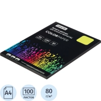 Бумага цветная Attache (черный интенсив), 80г, А4, 100  л