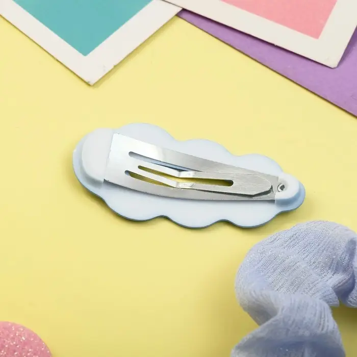 Набор для волос Набор для волос "Милица" 3 шт (невидимка 1 шт - 5 см, резинка 2 шт) фруктики, бело-голубой