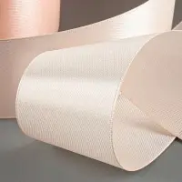 Лента атласная, 40 мм, 23&plusmn;1 м, кремово-розовая №6