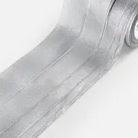 Набор парчовых лент, 5 шт., размер лент: 6/10/20/40/50 мм, 23&plusmn;1 м, цвет серебряный