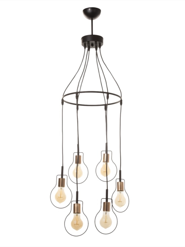 Люстра 2719/6 E27 40Вт черно-золотой 54х54х40 см BayerLux Люстра 2719/6 E27 40Вт черно-золотой 54х54х40 см BayerLux