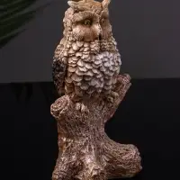 Фигурка гипс &laquo;Филин на ветке&raquo;, 14 см, коричневая