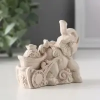 Фигура «Слоник с мешком денег», 6.5×4×8.5 см, слоновая кость
