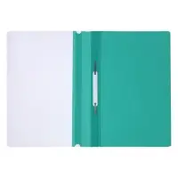 Папка-скоросшиватель Calligrata, А4, 120 мкм, бирюзовая, прозрачный верх