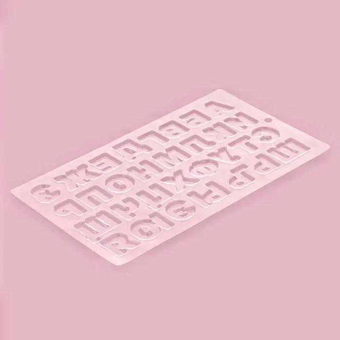 Форма для шоколада «Алфавит», 35×20 см, 31 ячейка, прозрачная