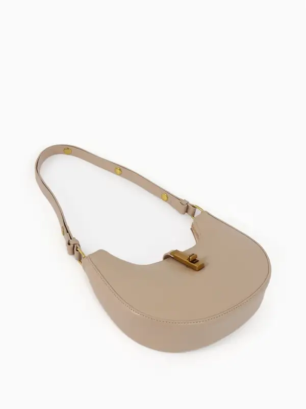 Сумка женская багет TEXTURA на молнии, 24&times;6&times;14 см, бежевая