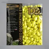 Грунт декоративный флуоресцентный DECOR DE, фр. 8-12 мм, лимонный, 800 г