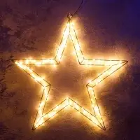 Светодиодная фигура FROSTY &laquo;Звёздочка&raquo;, 57&times;57&times;2, подвесная, 200 LED, 4.5V, свечение тёплое белое