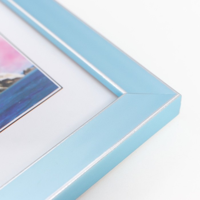 Фоторамка пластик Фоторамка пластик "Акварель" 10х15 см, голубой