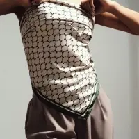 Платок женский MINAKU 70*70 см, зеленый