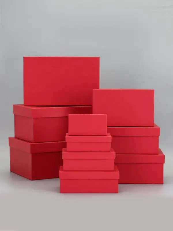 Набор подарочных коробок 10 в 1 &laquo;Красный&raquo; 30&times;19&times;12 - 12&times;6.5&times;4 см