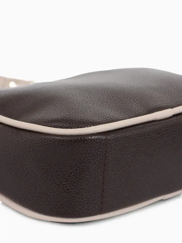 Сумка женская кросс-боди TEXTURA на молнии, 27&times;6&times;19 см, тёмно-коричневая