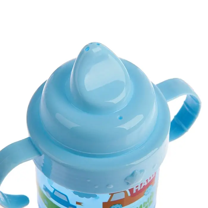 Поильник детский M&B &laquo;Сыночек&raquo; с твёрдым носиком, от 9 мес., 140 мл., с ручками, голубой