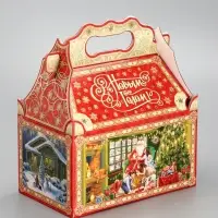 Подарочная новогодняя коробка «Атмосфера», для сладких подарков, 20×12×19 см Подарочная новогодняя коробка «Атмосфера», для сладких подарков, 20×12×19 см