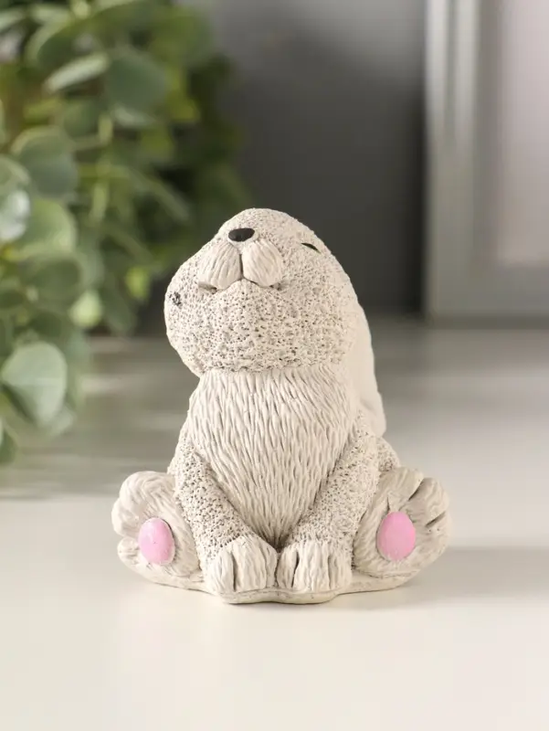 Статуэтка "Кролик сидит" 7х5х6,5см, серый