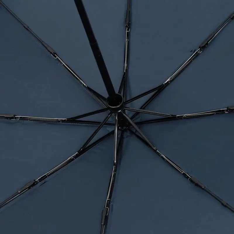 Зонт складной Smooth Move с плавным закрытием, темно-синий