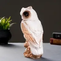 Фигурка гипс &laquo;Сова&raquo;, белая, 11&times;22&times;9 см