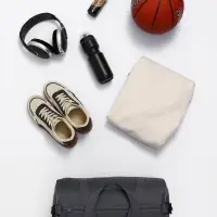 Сумка спортивная на молнии TEXTURA, с подкладкой, длинный ремень, с принтом, маленький размер, серая