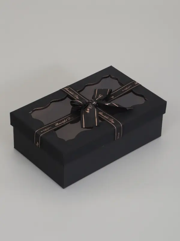 Набор подарочных коробок 3 в 1, прямоугольные с окном 23&times;16&times;9.5 21&times;14&times;8.0 19&times;12&times;6.5 см