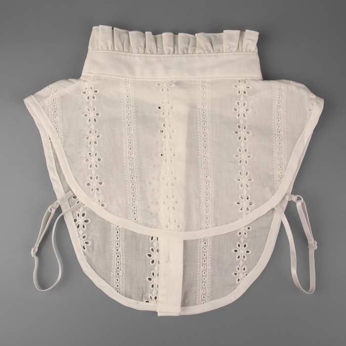 Воротник ложный стойка, ажурный, диаметр горловины = 46 см, 33 × 25,5 см, цвет айвори Воротник ложный стойка, ажурный, диаметр горловины = 46 см, 33 × 25,5 см, цвет айвори