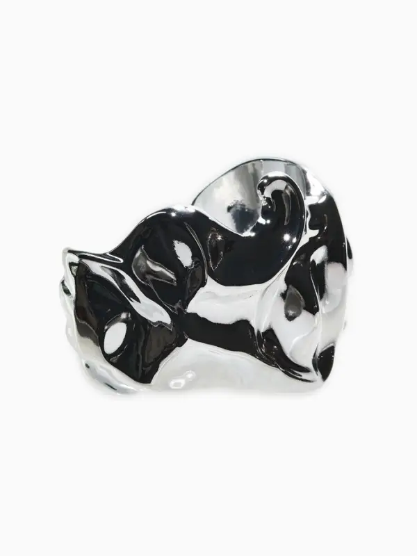 Браслет каркасный "Лава", цвет серебро