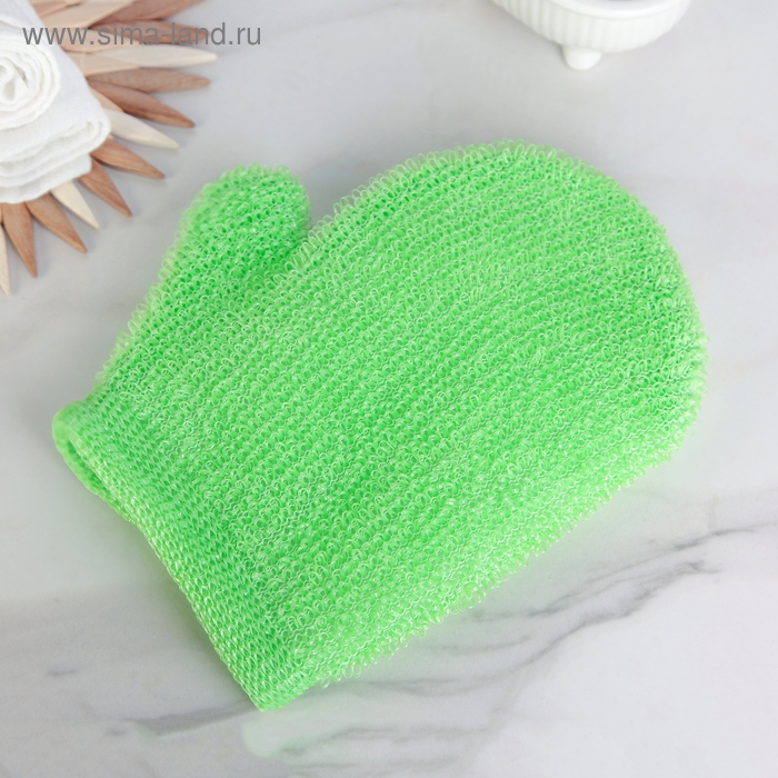 Мочалка для тела «Варежка», 27×22 см, цвет МИКС