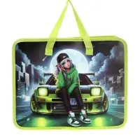 Папка с ручками &laquo;Ночь&raquo;, А4, пластиковая, 70 мм, 322&times;256 мм