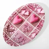 Поднос овальный &laquo;Макаруны&raquo;, 37&times;24&times;3 см, пластик, МИКС