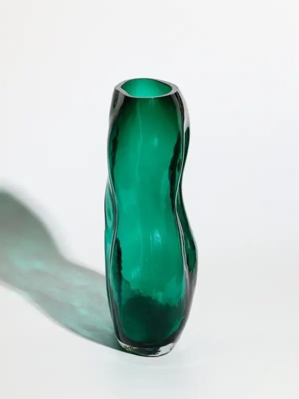 Ваза стекло настольная  Ваза стекло настольная "Шерил" 27х16 см, зелёный