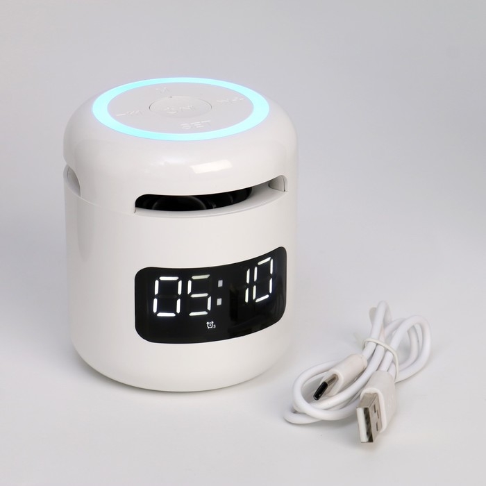 Часы - будильник электронные настольные: колонка, bluetooth, tf-карта, 8.5 х 7.5 см, USB Часы - будильник электронные настольные: колонка, bluetooth, tf-карта, 8.5 х 7.5 см, USB