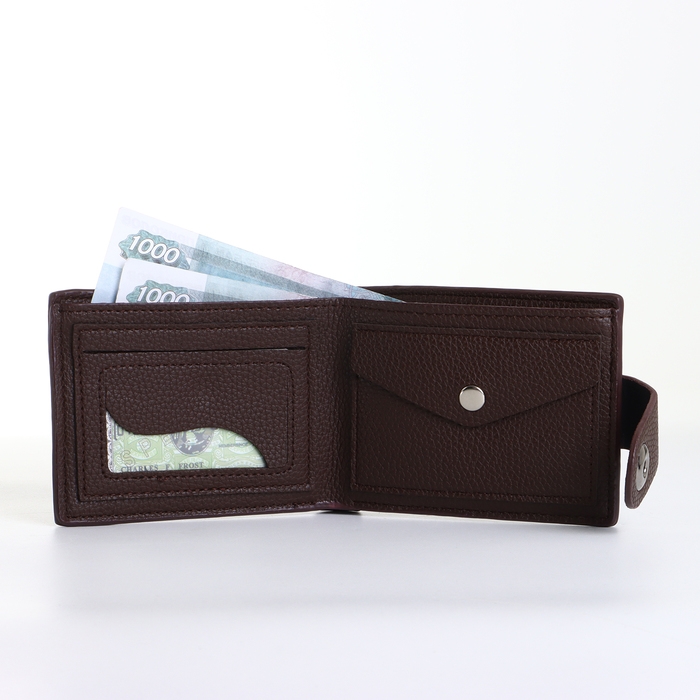 Портмоне мужское на магните, цвет коричневый Портмоне мужское на магните, цвет коричневый