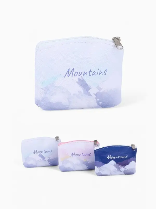 Кошелёк маленький &laquo;Горы&raquo;, монетница, на молнии, МИКС