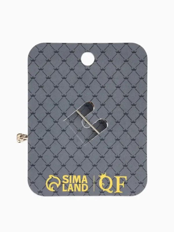 Брошь "Птицы парные", цветная в золоте