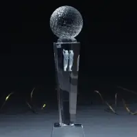 Наградная фигура стела &laquo;Гольф&raquo;, стекло, 25&times;6.5&times;6.5 см