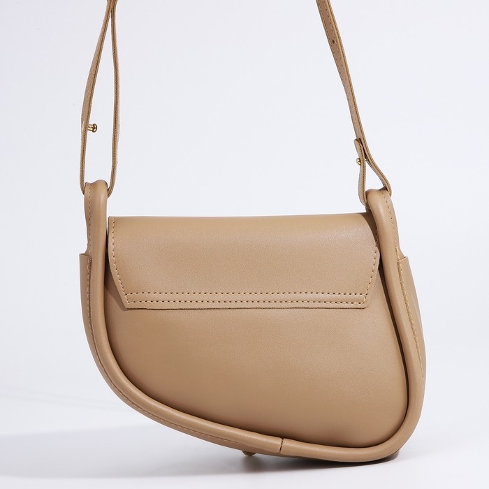 Сумка женская из искусственной кожи, 20×16×8.5 см, бежевая