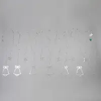 Гирлянда &laquo;Бахрома&raquo; 2.4&times;0.9 м с насадками &laquo;Колокольчики&raquo;, IP20, прозрачная нить, 138 LED, свечение мульти, 8 режимов, 220 В