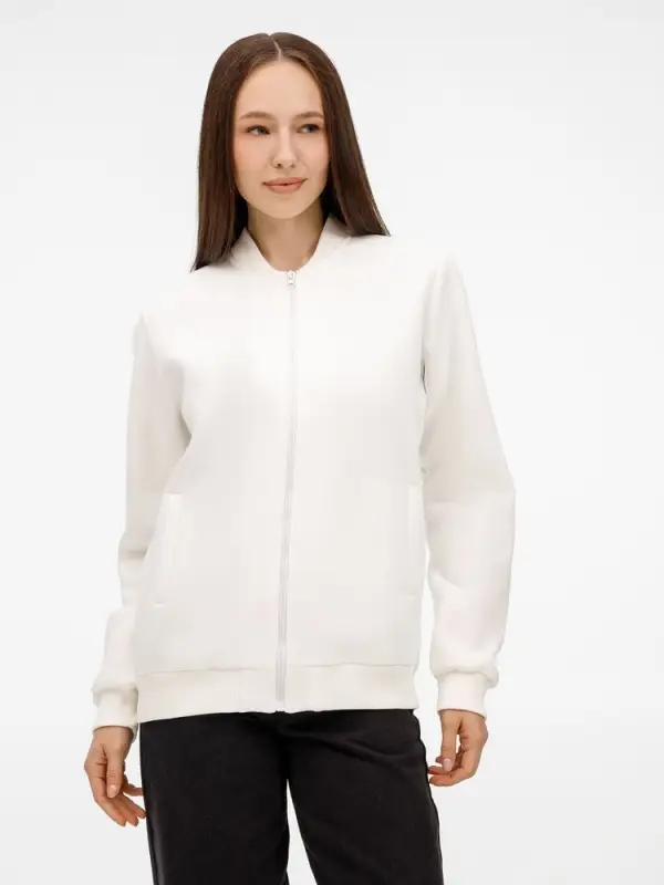 Бомбер унисекс Estado, молочно-белый, размер S