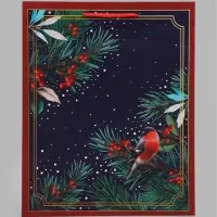 Пакет подарочный &laquo;Снегирь на ветке&raquo;, 26&times;12&times;32 см
