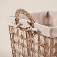 Корзина для хранения SL Home, ручное плетение, с ручками, квадратная, джут, 39&times;39&times;41.5 см